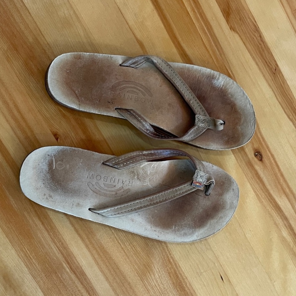 Rainbow sandals/flip flops size medium